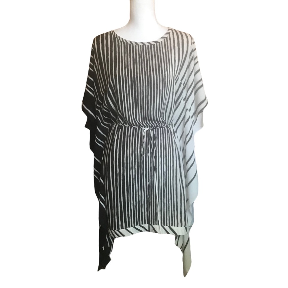 Halston Heritage Stripe Kaftan Tunic